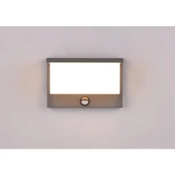 Applique Murale D'Exterieur Trio Nestos Led Anthracite, 1 Lumiere, Detecteur De Mouvement