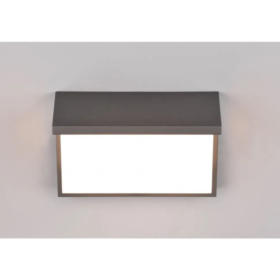 Applique Murale D'Exterieur Trio Nestos Led Anthracite, 1 Lumiere, Detecteur De Mouvement