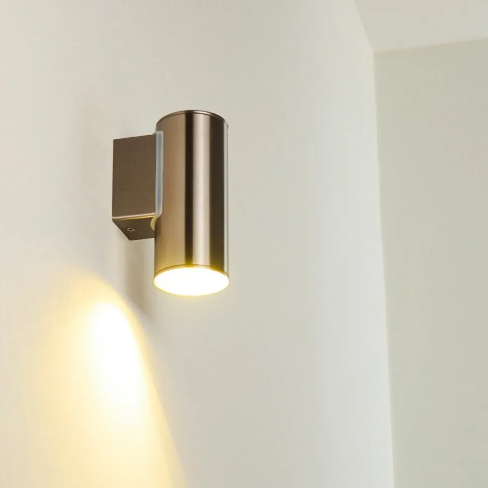 Applique Murale D'Exterieur Brachy Led Acier Inoxydable, 1 Lumiere