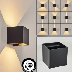 Applique Murale D'Exterieurtamarin Led Noir, 2 Lumieres