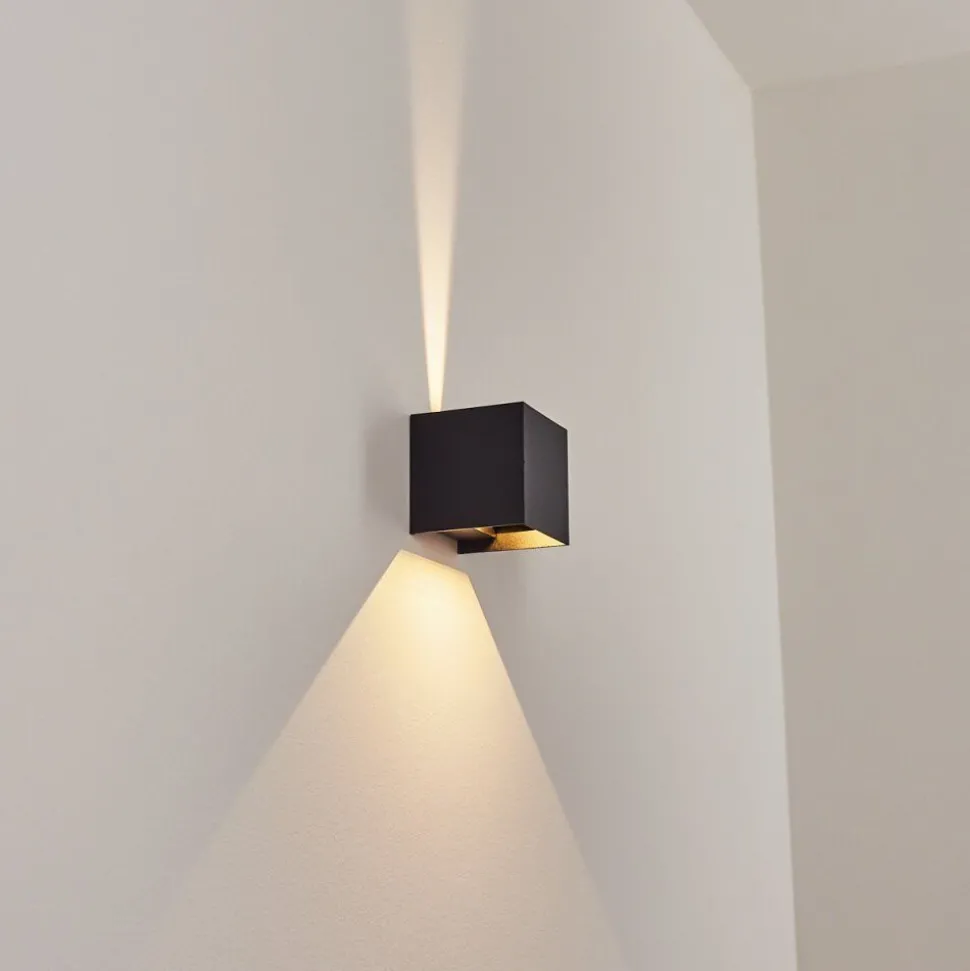 Applique Murale D'Exterieurtamarin Led Noir, 2 Lumieres