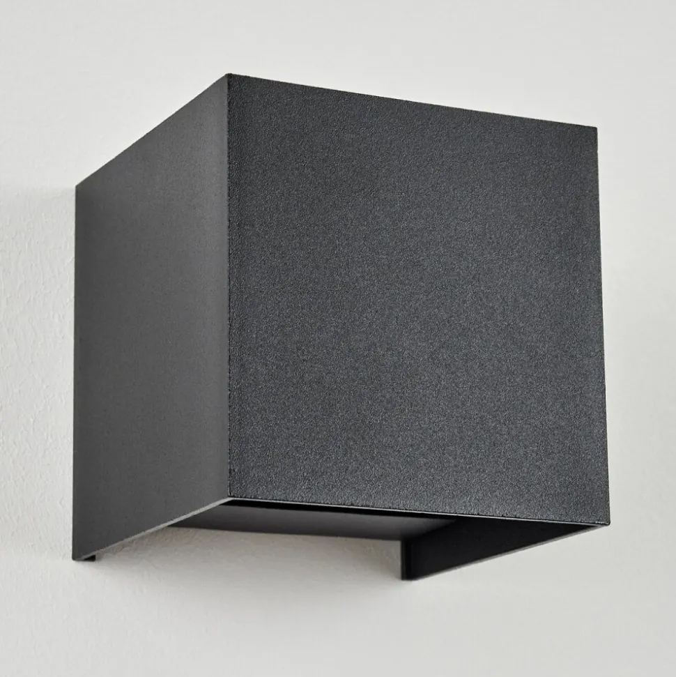 Applique Murale D'Exterieurtamarin Led Noir, 2 Lumieres