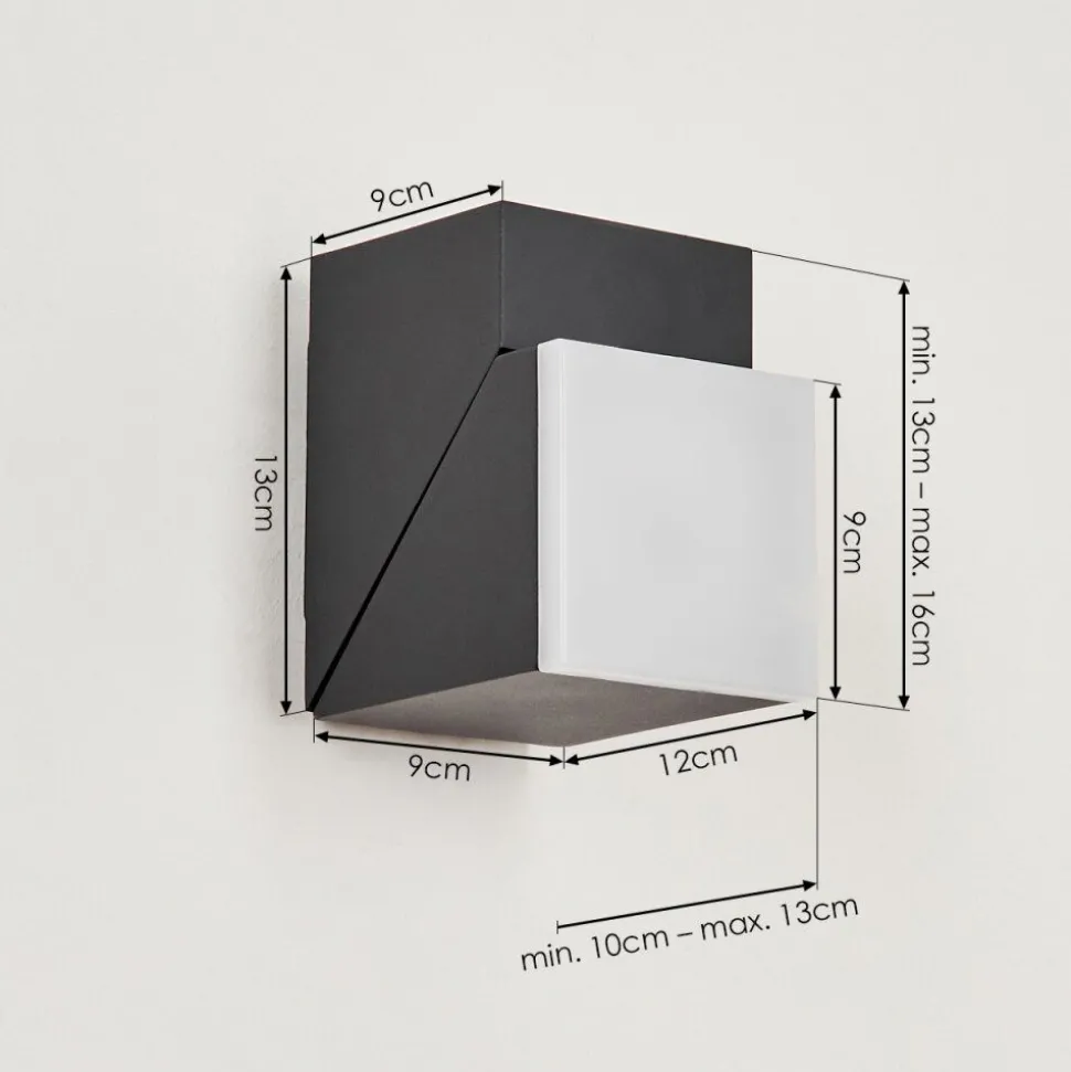 Applique Murale D'Exterieurtoogong Led Anthracite, 1 Lumiere
