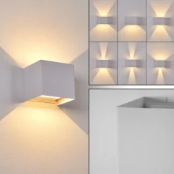 Applique Murale D'Exterieur Everton Led Blanc, 2 Lumieres