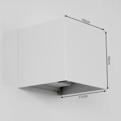 Applique Murale D'Exterieur Everton Led Blanc, 2 Lumieres