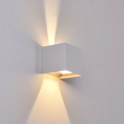 Applique Murale D'Exterieur Everton Led Blanc, 2 Lumieres