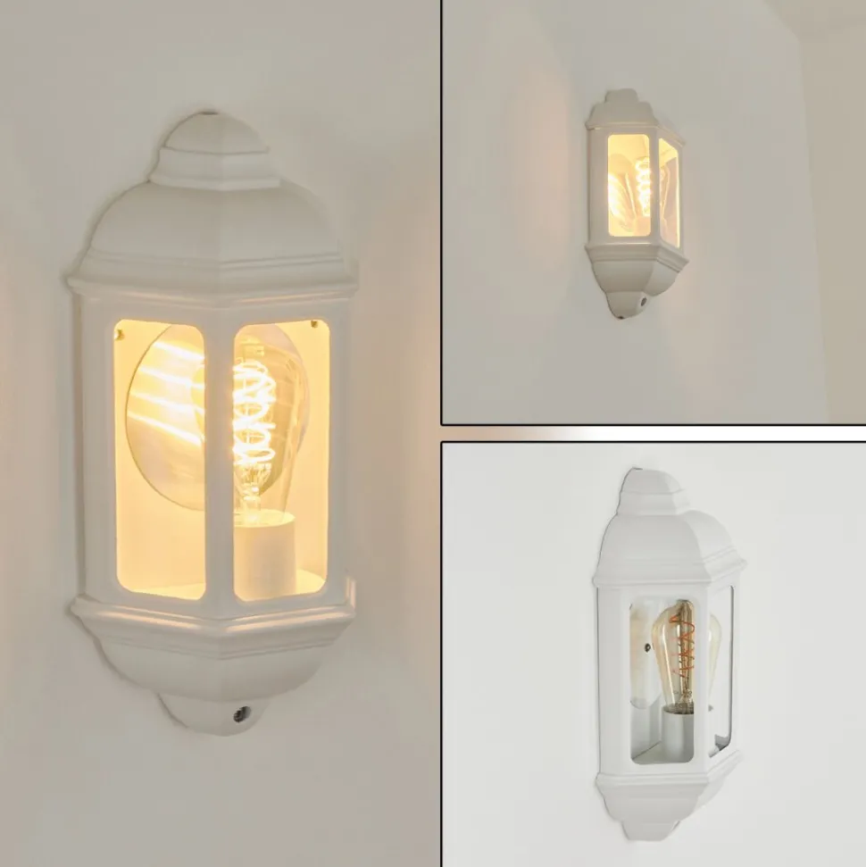Applique Murale D'Exterieurouse Blanc, 1 Lumiere