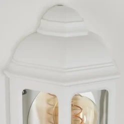 Applique Murale D'Exterieurouse Blanc, 1 Lumiere