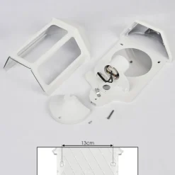 Applique Murale D'Exterieurouse Blanc, 1 Lumiere