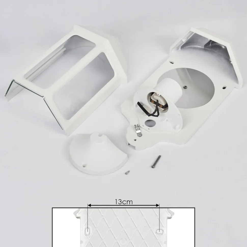Applique Murale D'Exterieurouse Blanc, 1 Lumiere
