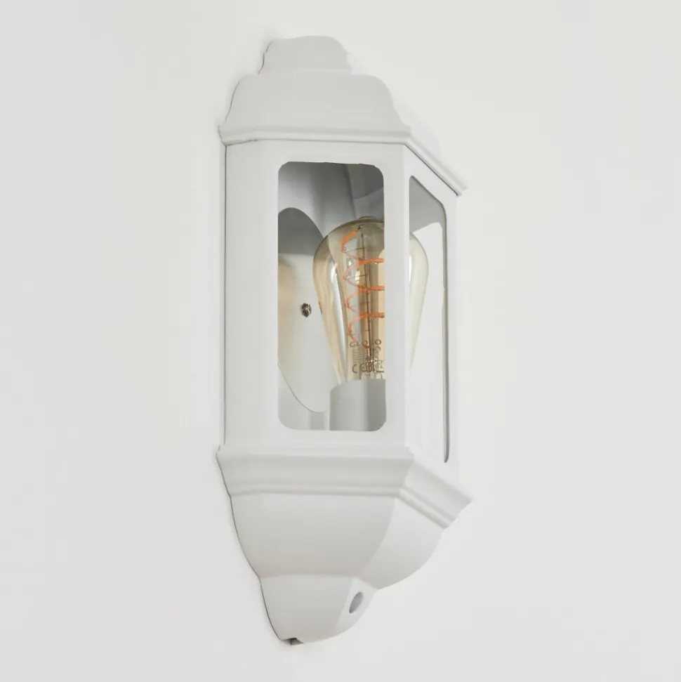 Applique Murale D'Exterieurouse Blanc, 1 Lumiere