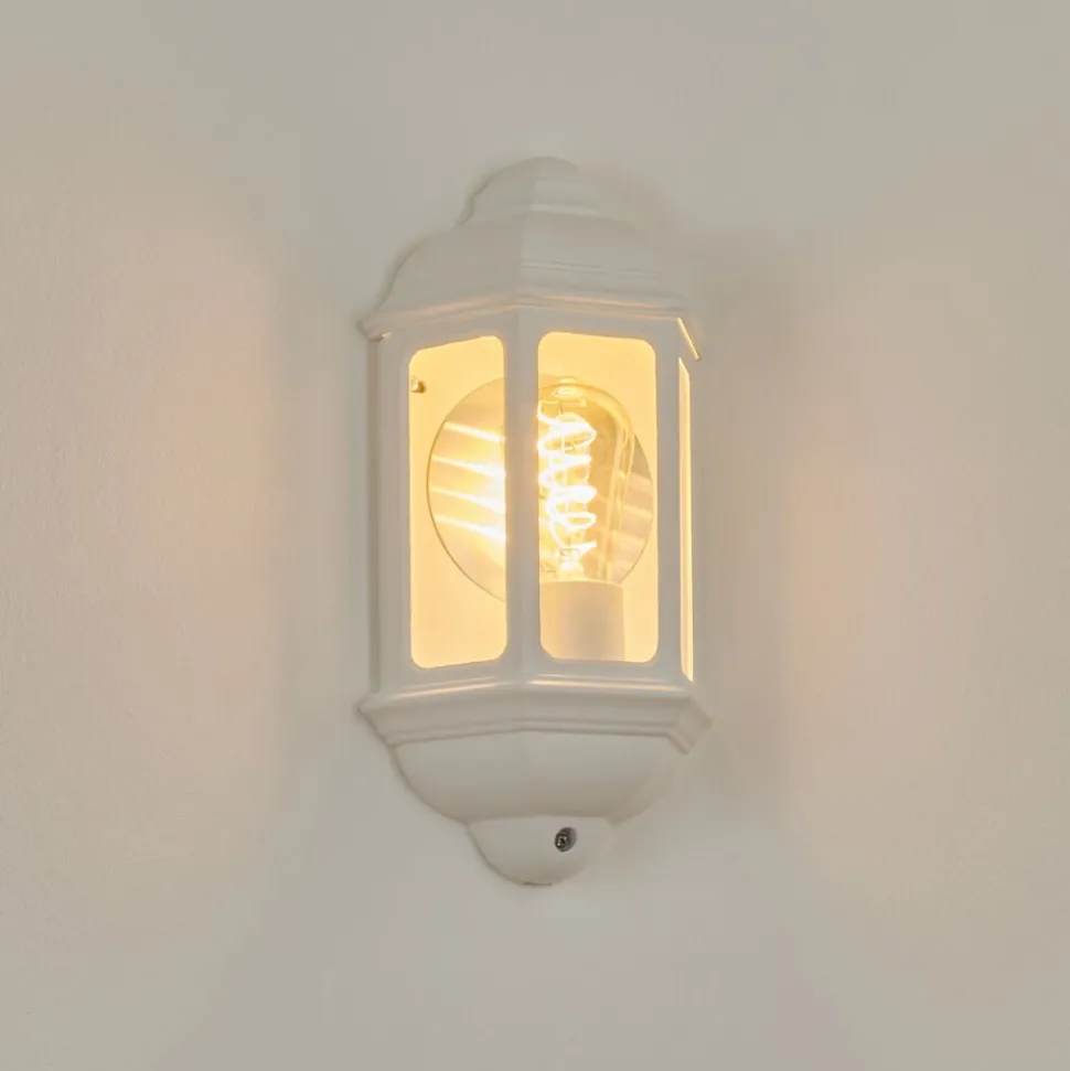 Applique Murale D'Exterieurouse Blanc, 1 Lumiere