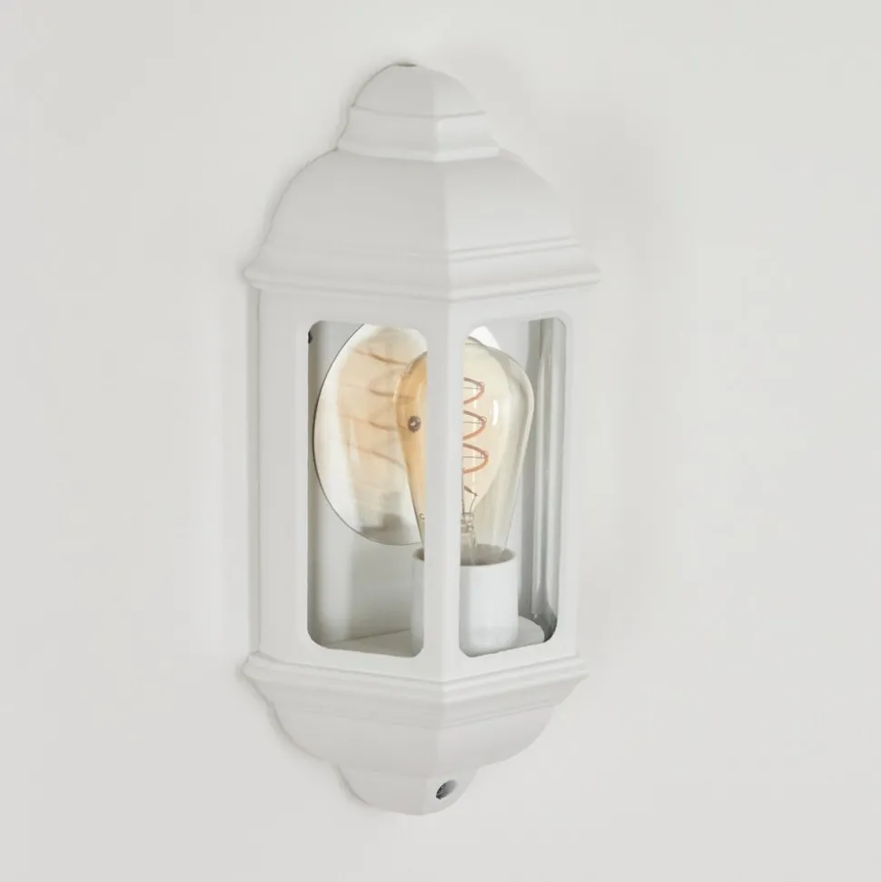 Applique Murale D'Exterieurouse Blanc, 1 Lumiere
