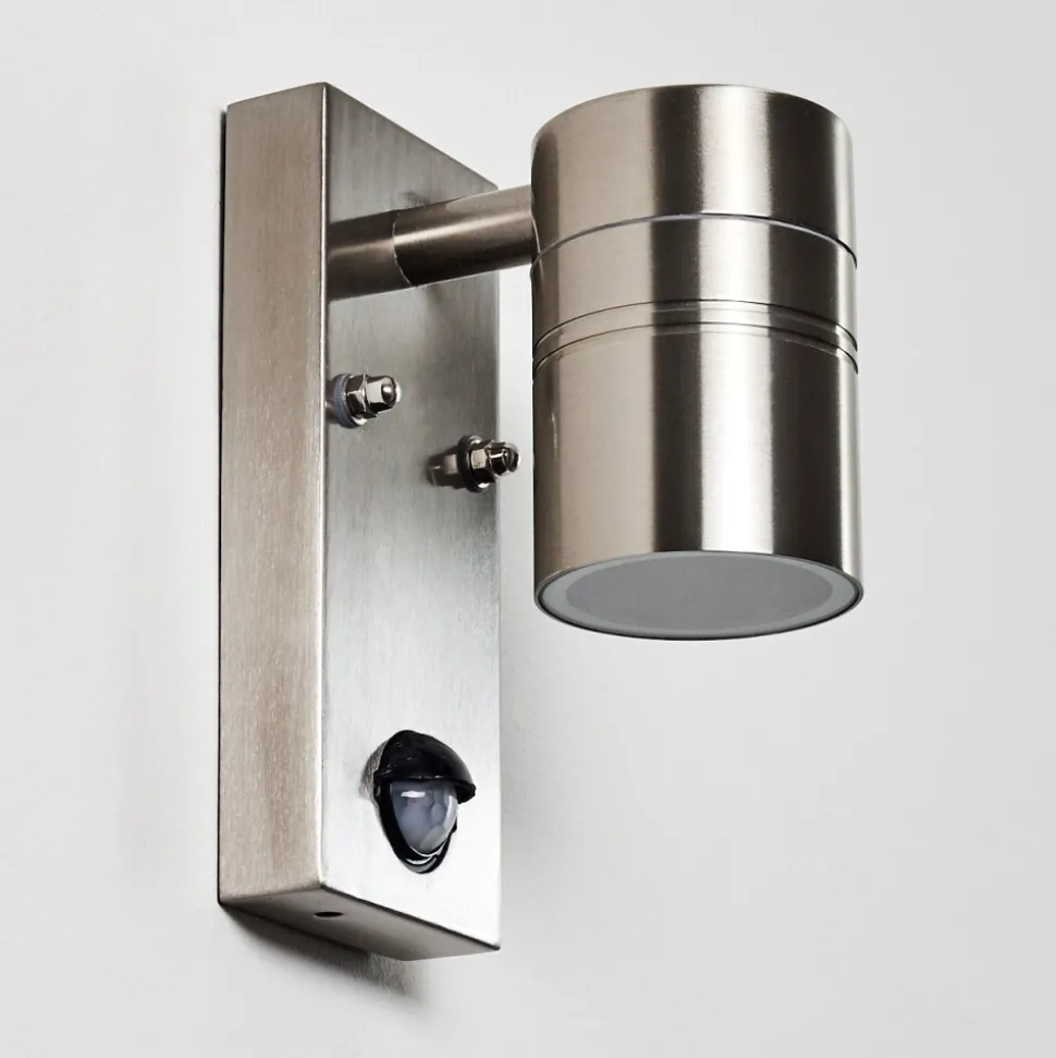 Applique Murale D'Exterieur Froslev Led Chrome, 1 Lumiere, Detecteur De Mouvement