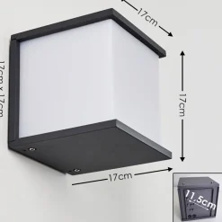 Applique Murale D'Exterieur Ebba Anthracite, 1 Lumiere