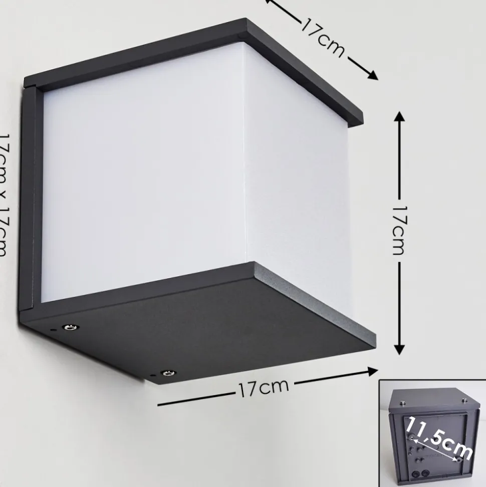 Applique Murale D'Exterieur Ebba Anthracite, 1 Lumiere