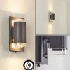 Applique Murale D'Exterieurnabawa Anthracite, 2 Lumieres