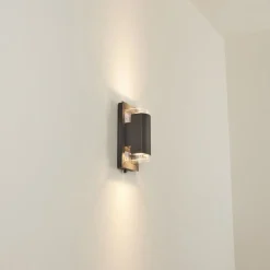 Applique Murale D'Exterieurnabawa Anthracite, 2 Lumieres