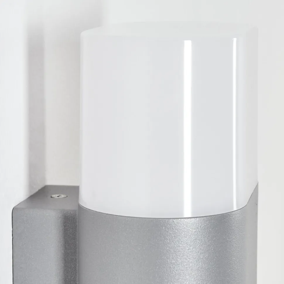 Applique Murale D'Exterieur Belerda Led Gris, 2 Lumieres, Detecteur De Mouvement