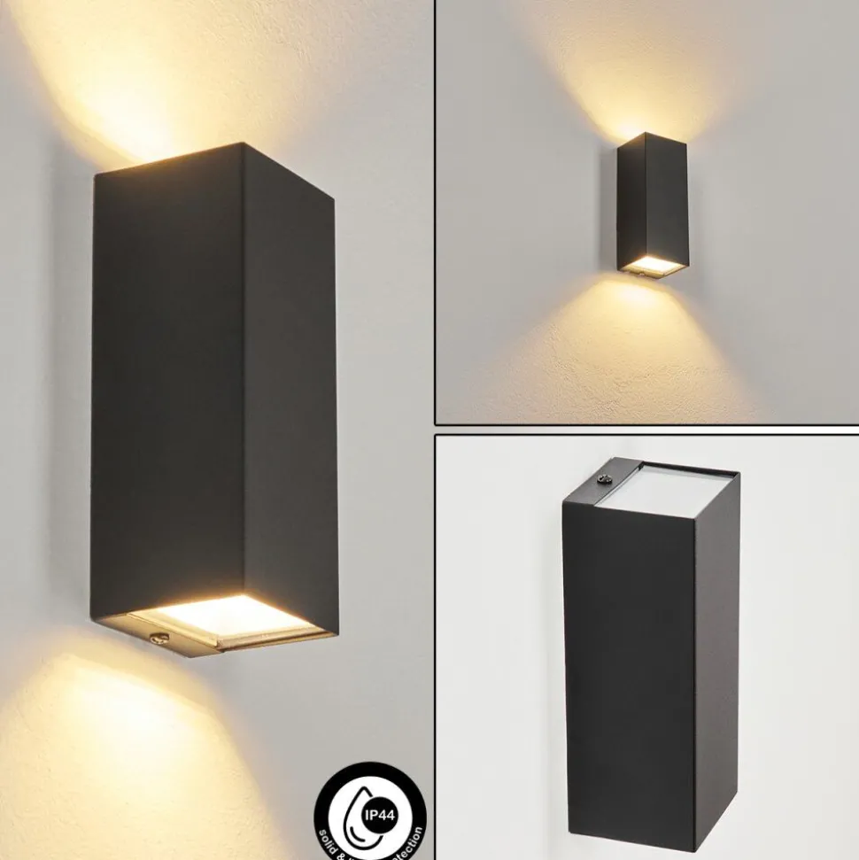 Applique Murale D'Exterieurbogachie Led Noir, 1 Lumiere