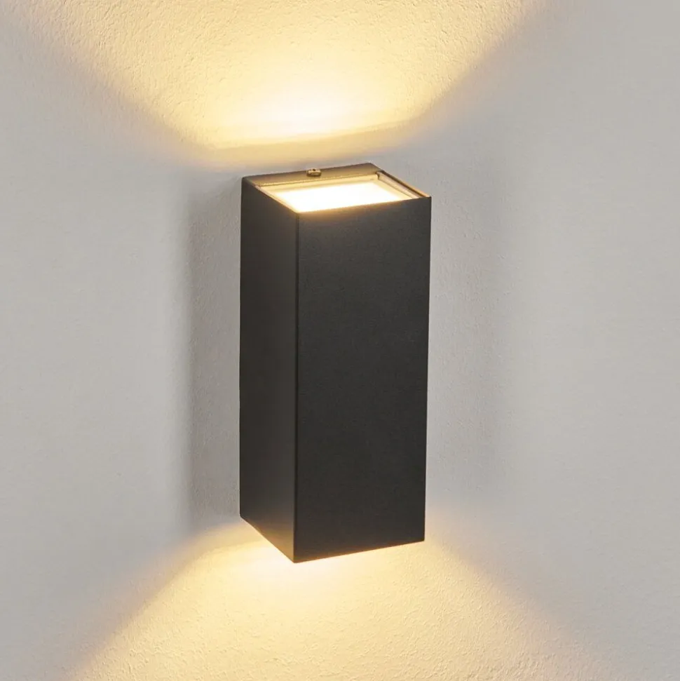 Applique Murale D'Exterieurbogachie Led Noir, 1 Lumiere