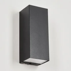 Applique Murale D'Exterieurbogachie Led Noir, 1 Lumiere
