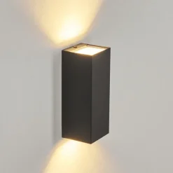 Applique Murale D'Exterieurbogachie Led Noir, 1 Lumiere