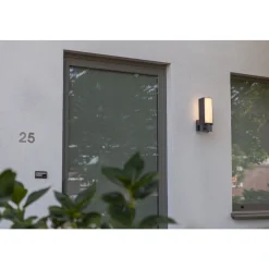 Applique Murale D'Exterieur Lutec Cuba Led Anthracite, 1 Lumiere, Detecteur De Mouvement