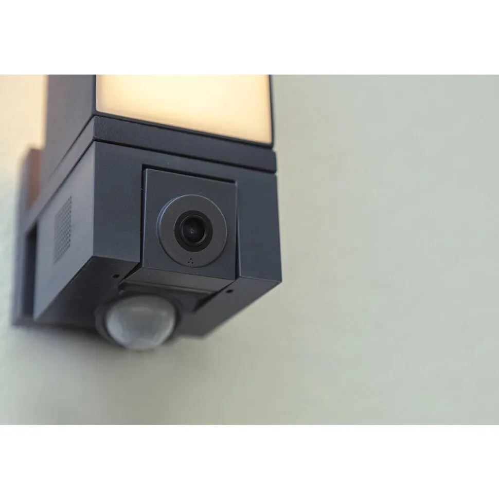 Applique Murale D'Exterieur Lutec Cuba Led Anthracite, 1 Lumiere, Detecteur De Mouvement
