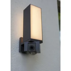 Applique Murale D'Exterieur Lutec Cuba Led Anthracite, 1 Lumiere, Detecteur De Mouvement