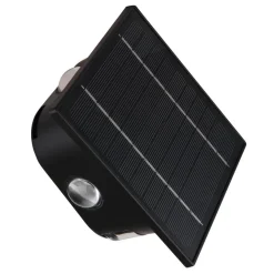 Applique Murale D'Exterieur Globo Solar Led Noir, 1 Lumiere
