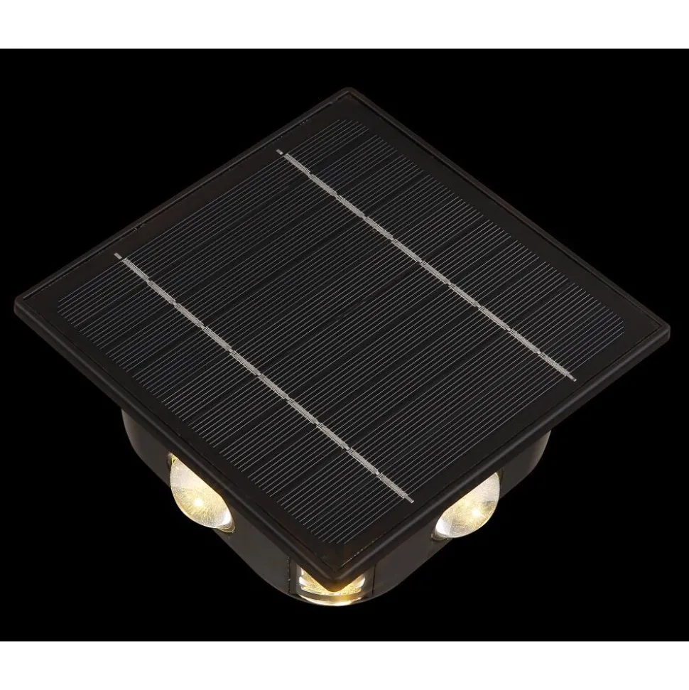 Applique Murale D'Exterieur Globo Solar Led Noir, 1 Lumiere