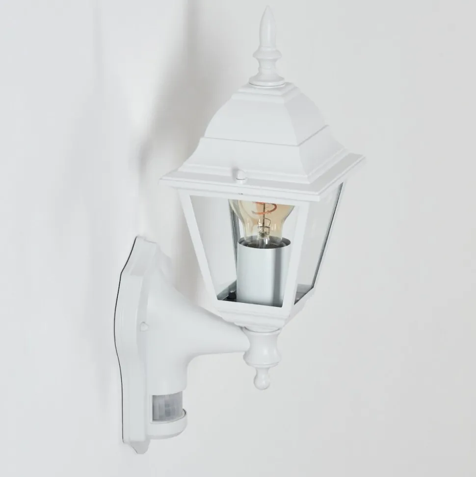 Applique Murale D'Exterieur Naofe Blanc, 1 Lumiere, Detecteur De Mouvement