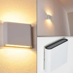 Applique Murale D'Exterieur Tinglev Led Blanc, 2 Lumieres