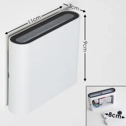 Applique Murale D'Exterieur Tinglev Led Blanc, 2 Lumieres