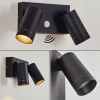 Applique Murale D'Exterieur Hakamken Noir, 2 Lumieres, Detecteur De Mouvement