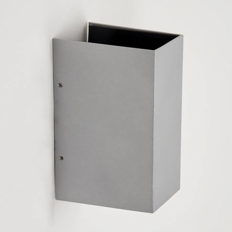 Applique Murale D'Exterieurhoods Led Gris, 2 Lumieres