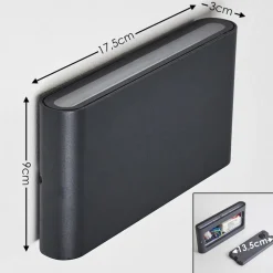 Applique Murale D'Exterieur Tinglev Led Anthracite, 2 Lumieres