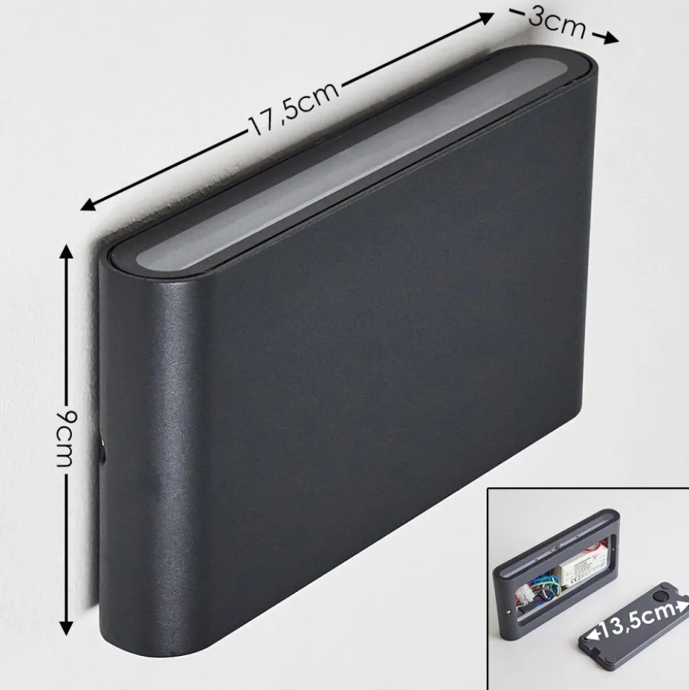 Applique Murale D'Exterieur Tinglev Led Anthracite, 2 Lumieres