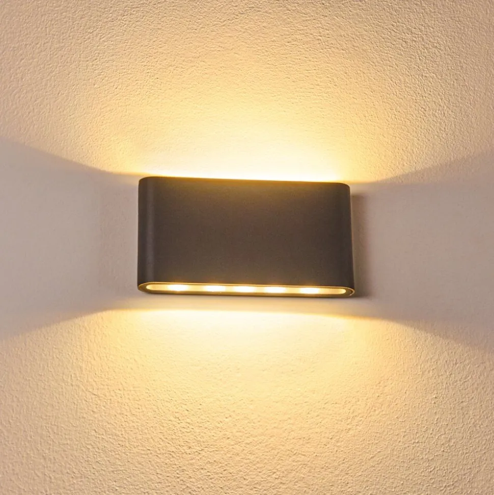 Applique Murale D'Exterieur Tinglev Led Anthracite, 2 Lumieres