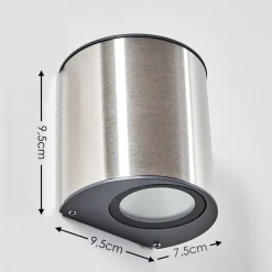 Applique Murale D'Exterieur Vano Led Acier Inoxydable, 1 Lumiere