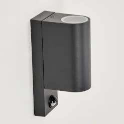 Applique Murale D'Exterieurkingstown Anthracite, Transparent, 2 Lumieres, Detecteur De Mouvement