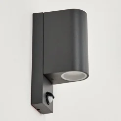 Applique Murale D'Exterieurkingstown Anthracite, Transparent, 2 Lumieres, Detecteur De Mouvement