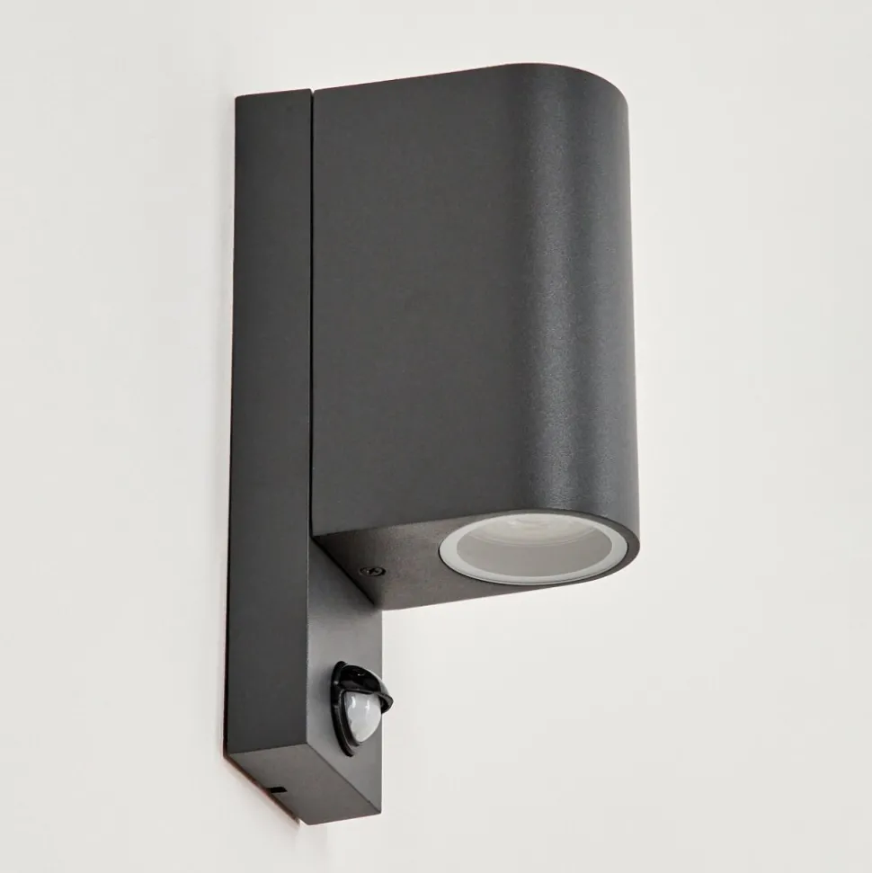 Applique Murale D'Exterieurkingstown Anthracite, Transparent, 2 Lumieres, Detecteur De Mouvement