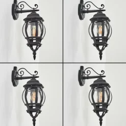 Applique Murale D'Exterieurlentua Noir, 1 Lumiere