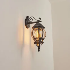 Applique Murale D'Exterieurlentua Noir, 1 Lumiere