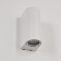 Applique Murale D'Exterieur Kingstown Blanc, 2 Lumieres