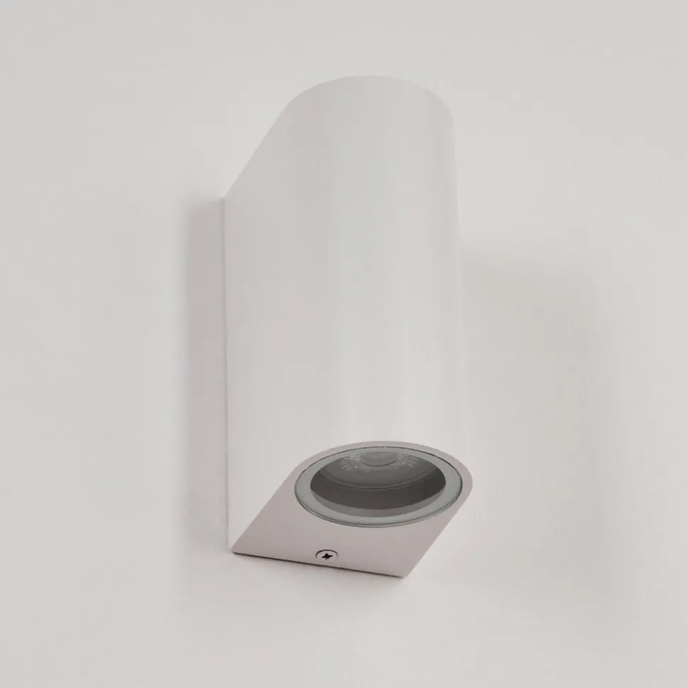 Applique Murale D'Exterieur Kingstown Blanc, 2 Lumieres
