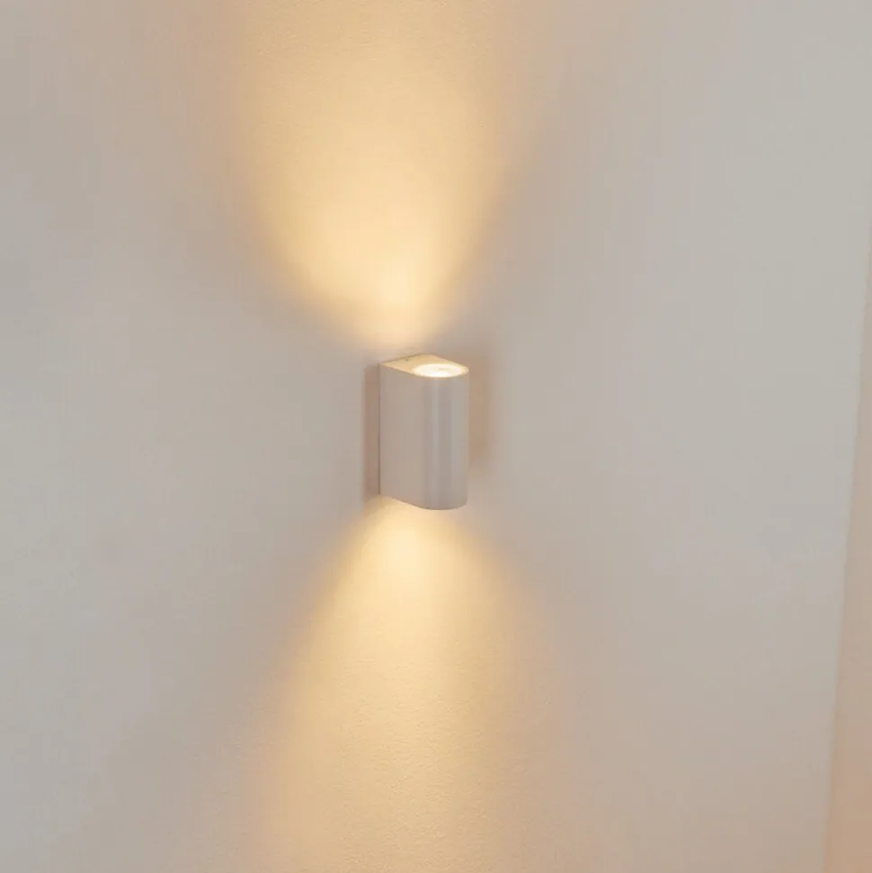 Applique Murale D'Exterieur Kingstown Blanc, 2 Lumieres