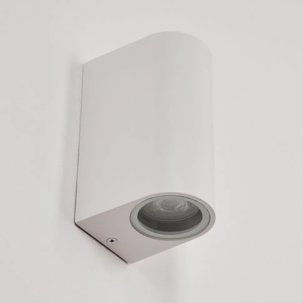 Applique Murale D'Exterieur Kingstown Blanc, 2 Lumieres